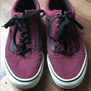 Maroon vans old skool